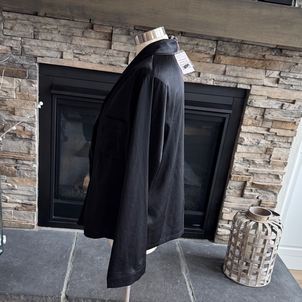 Savage X Fenty Satin Black Blazer - Picture 8 of 14